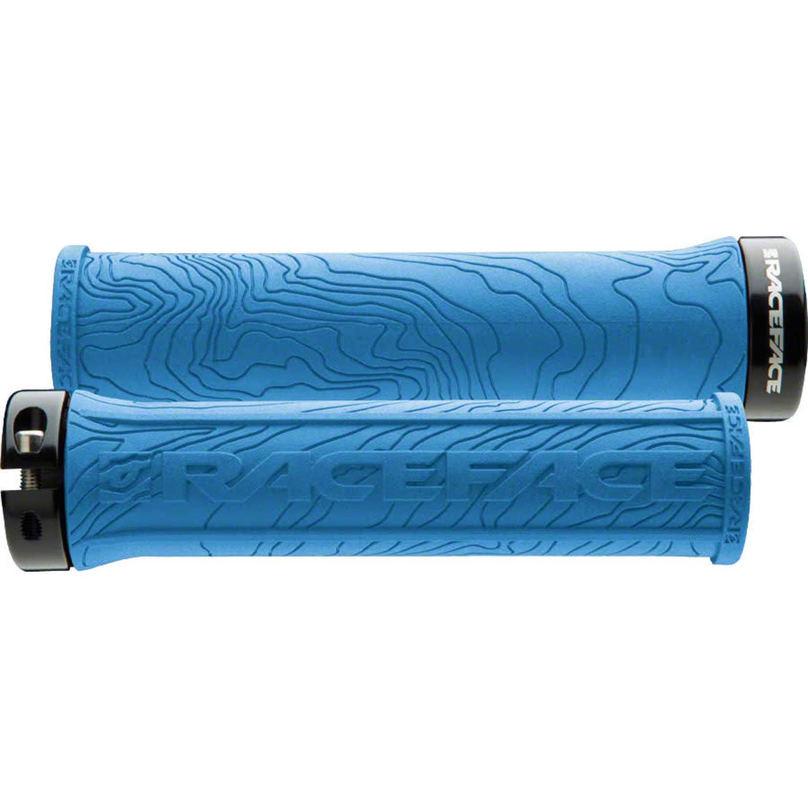 RaceFace Half Nelson Grips - Blue, Lock-On