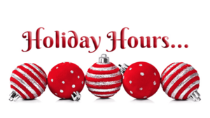 Holiday Hours