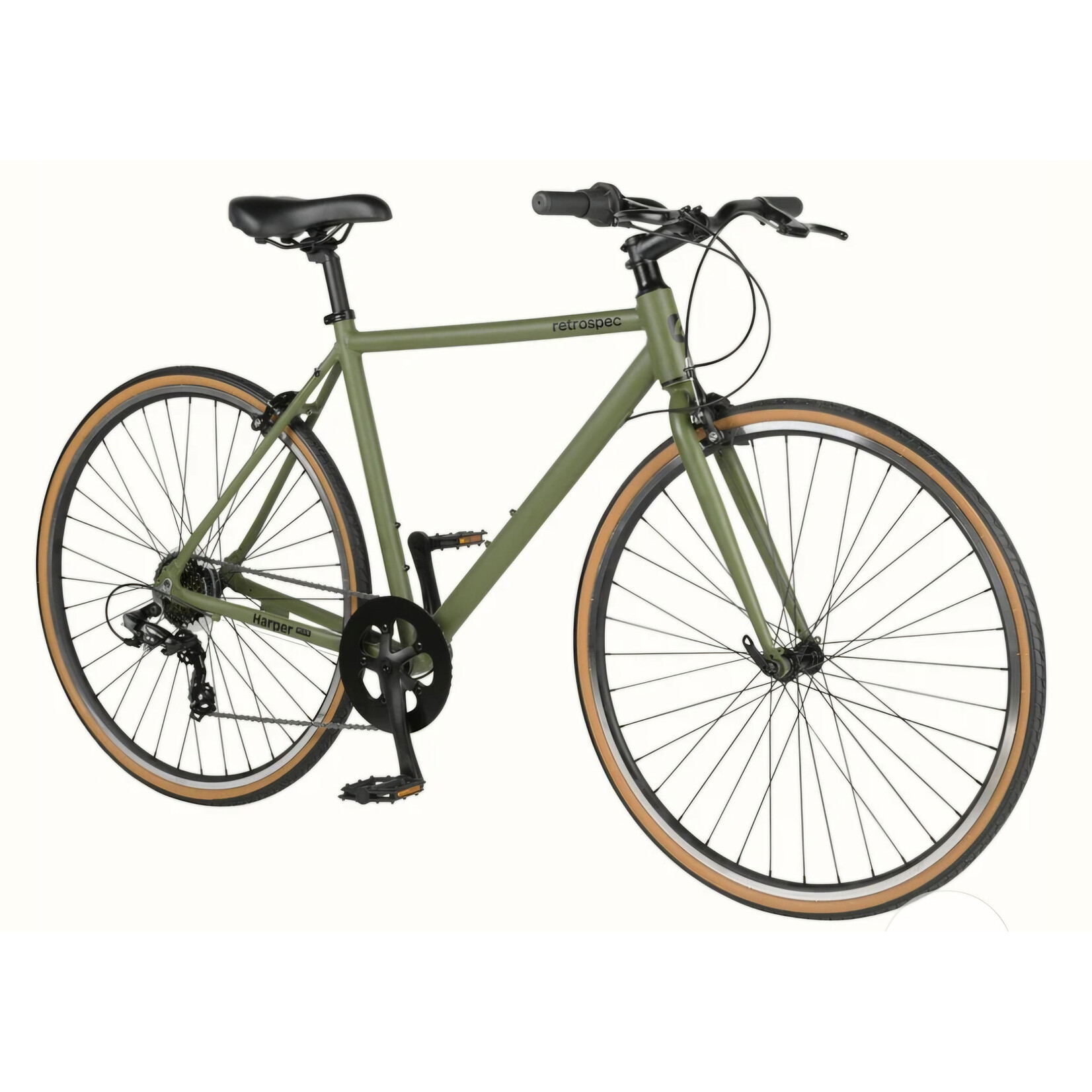 Retrospec Retrospec Harper Plus 7-speed Matte Olive Drab 52 cm