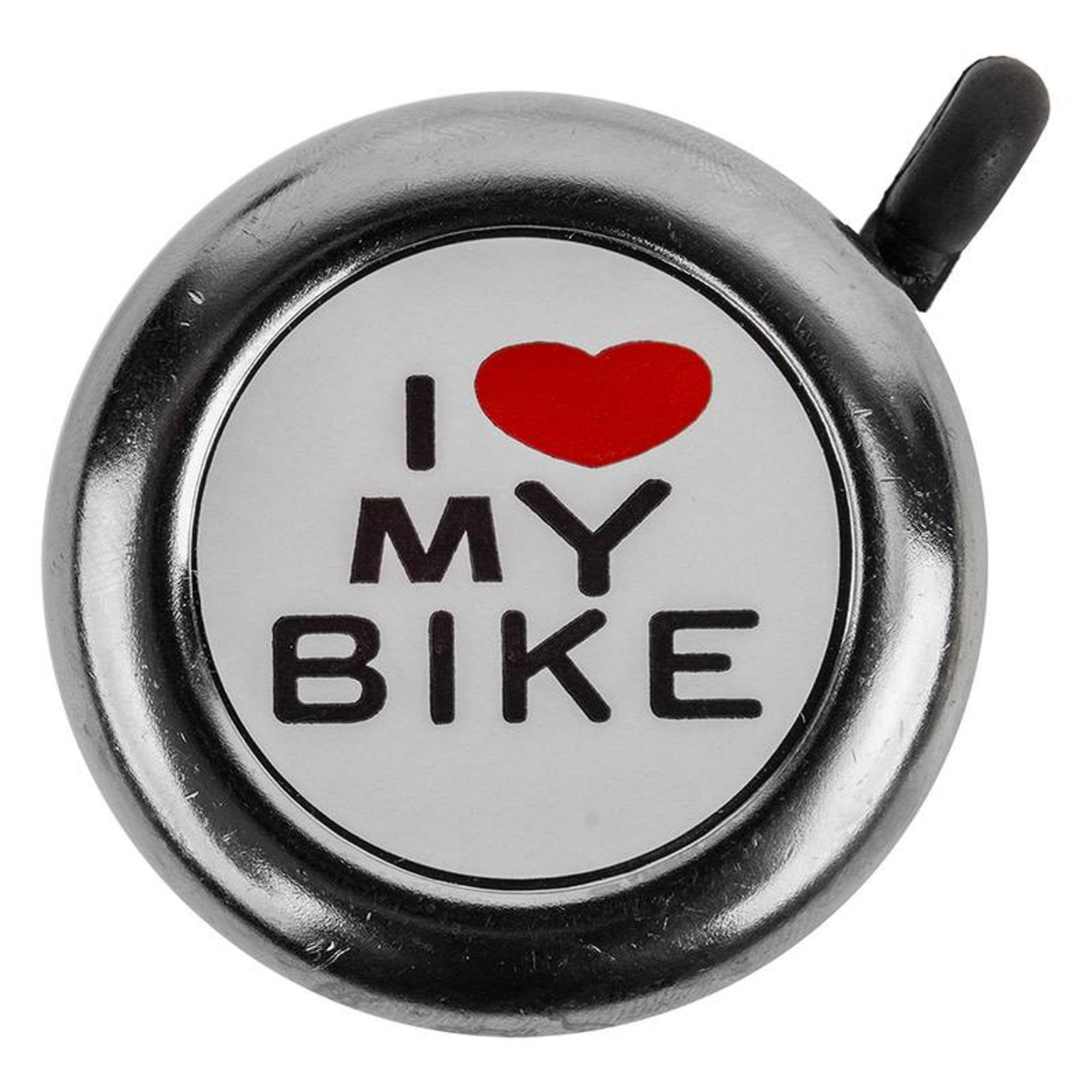 I Love My Bike Bell Chrome