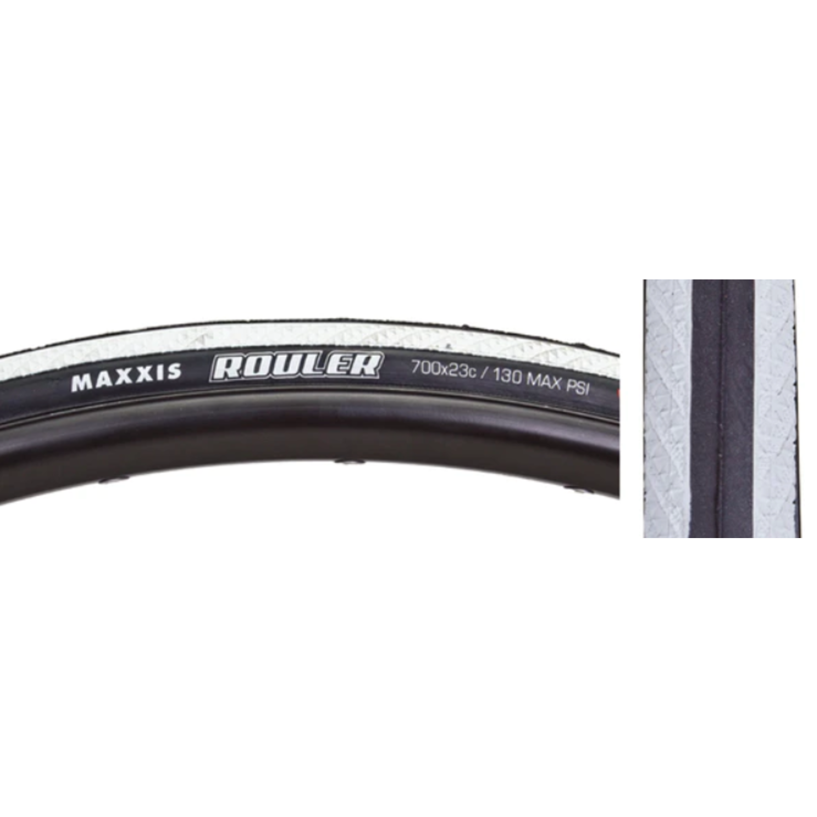 MAXXIS MAXXIS ROULER TIRE 700x23 WHITE FOLD/120 DC/SW