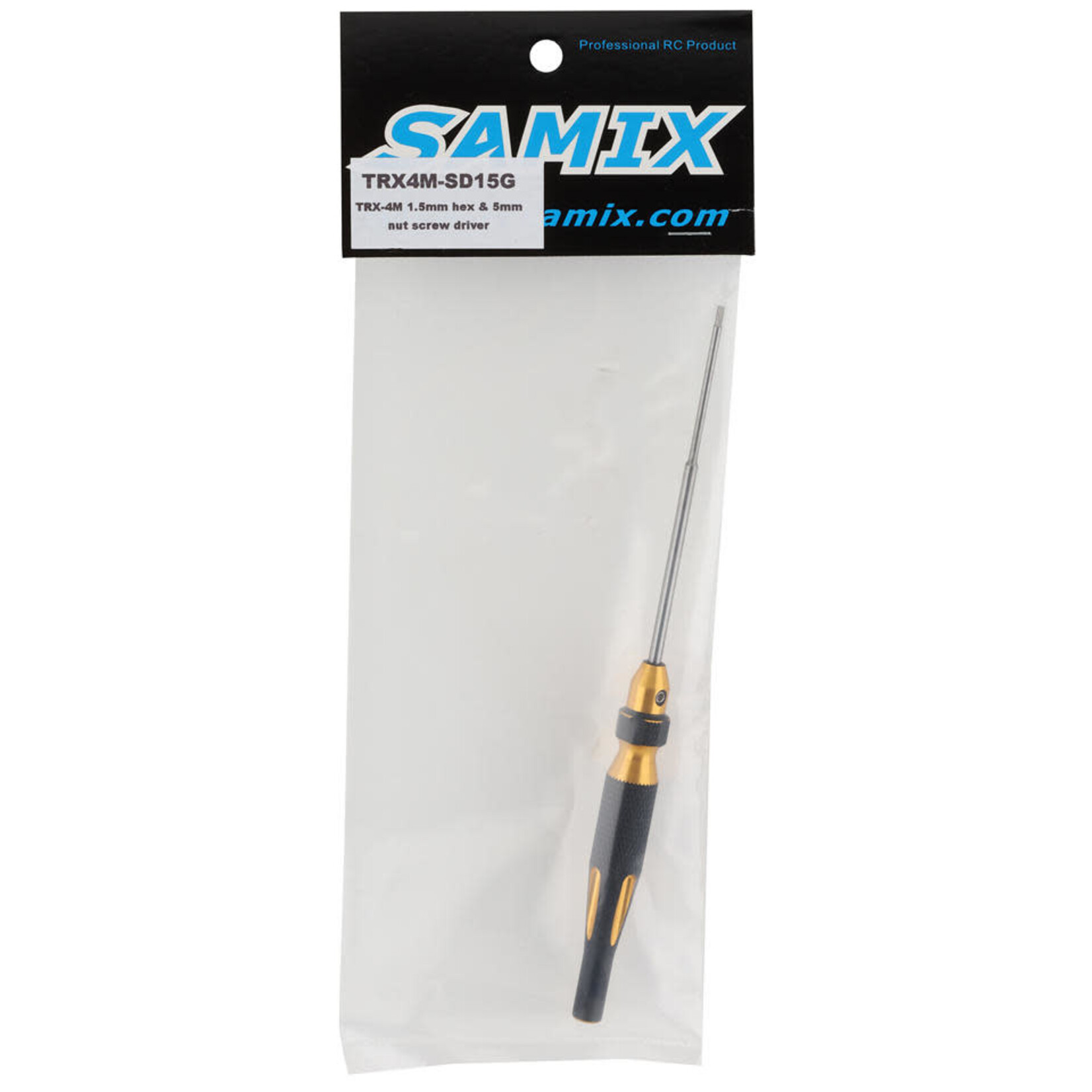 Samix Samix TRX4M-SD15 2-in-1 Hex Tool Wrench/Nut Driver (Gold) (1.5mm Hex/5mm Nut)