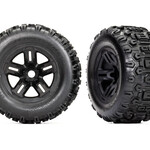 Traxxas Traxxas 9672 Tires and wheels 3.8" Black Wheels Sledgehammer® tires w/ foam inserts (2)