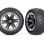 Traxxas Traxxas 6775X Tire & Wheel RXT Black w/ Chrome Anaconda