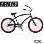 Huntington Beach Bicycle Company HBBC Cruiser SkullxBones Mens 3 Speed