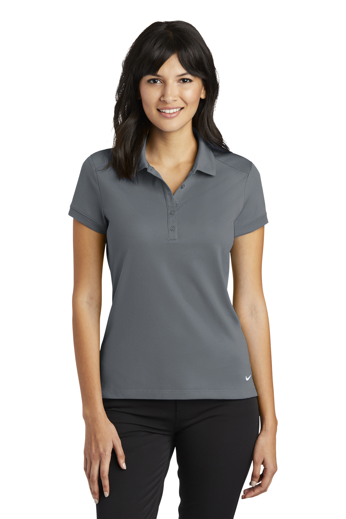 Ladies Nike Dri-FIT Solid Icon Pique Modern Fit Polo DWH