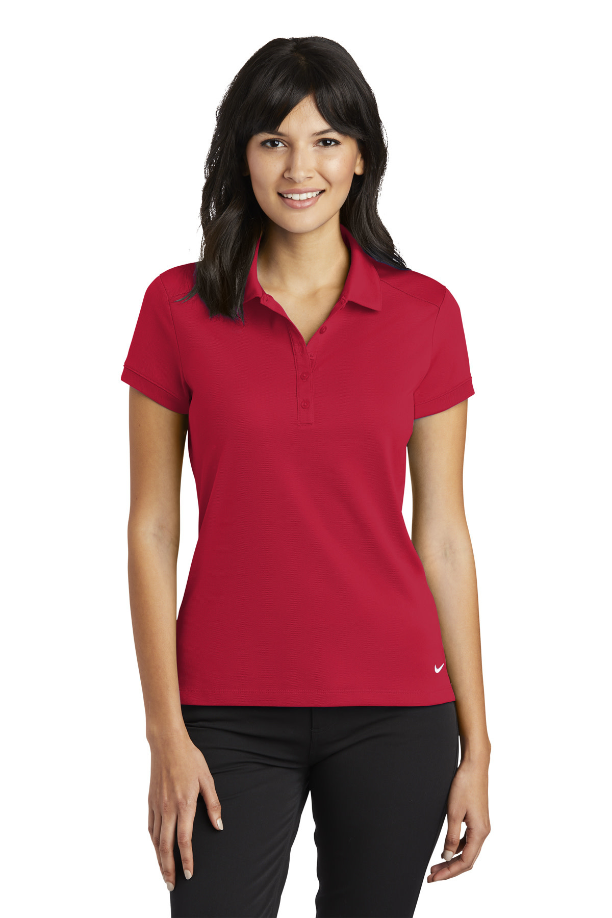 Ladies Nike Dri-FIT Solid Icon Pique Modern Fit Polo DWH