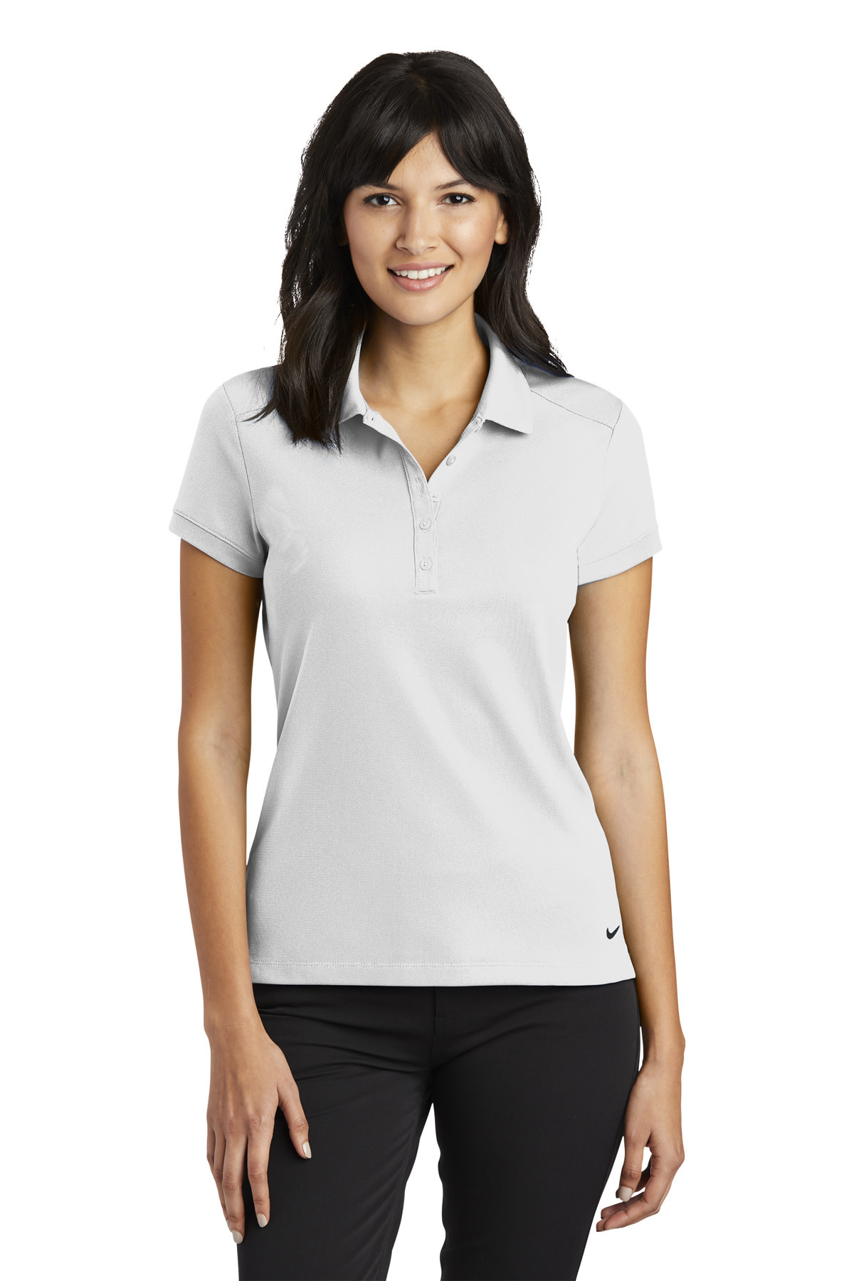 Ladies Nike Dri-FIT Solid Icon Pique Modern Fit Polo DWH