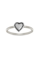 LUCA AND DANNI RG102S8 TWO TONE HEART RING SILVER SIZE8