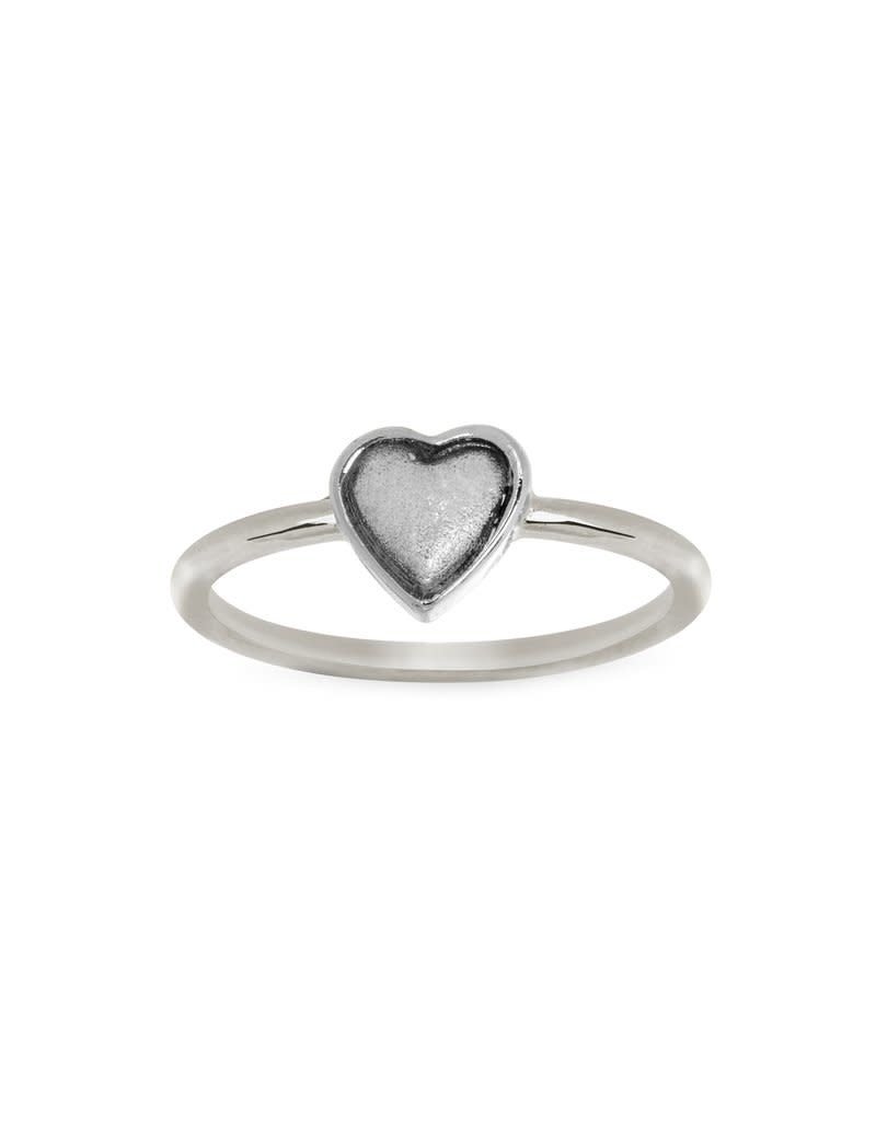 LUCA AND DANNI RG102S8 TWO TONE HEART RING SILVER SIZE8