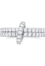 CRISLU 9011135R60CZ SSP 1.70 CTTW Double Link Ring Finished in Pure Platinum