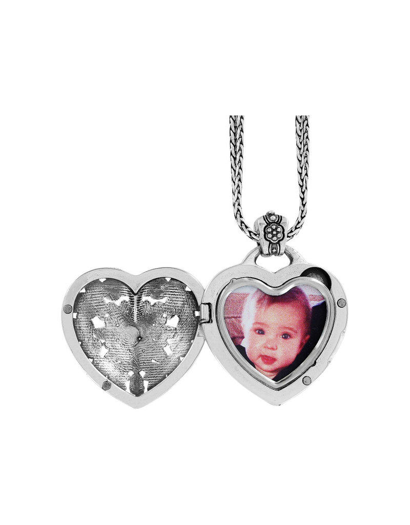 BRIGHTON J44722 Floral Heart Locket Necklace