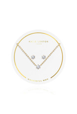 KATIE LOXTON KLJ3181 SENTIMENT SET - WONDERFUL MOM - CRYSTAL - GOLD- NECKLACE