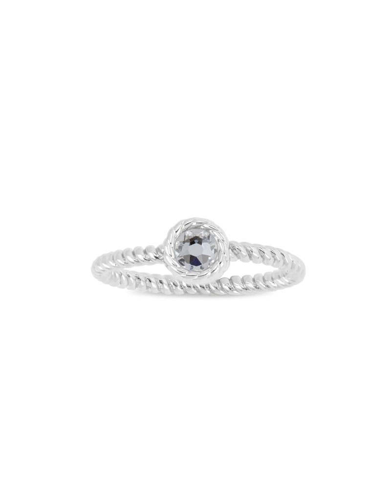 LUCA AND DANNI RG121S7 APRIL BIRTHSTONE RING SILVER SIZE 7