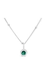 STIA CZ Bezel Necklace - Emerald (May)