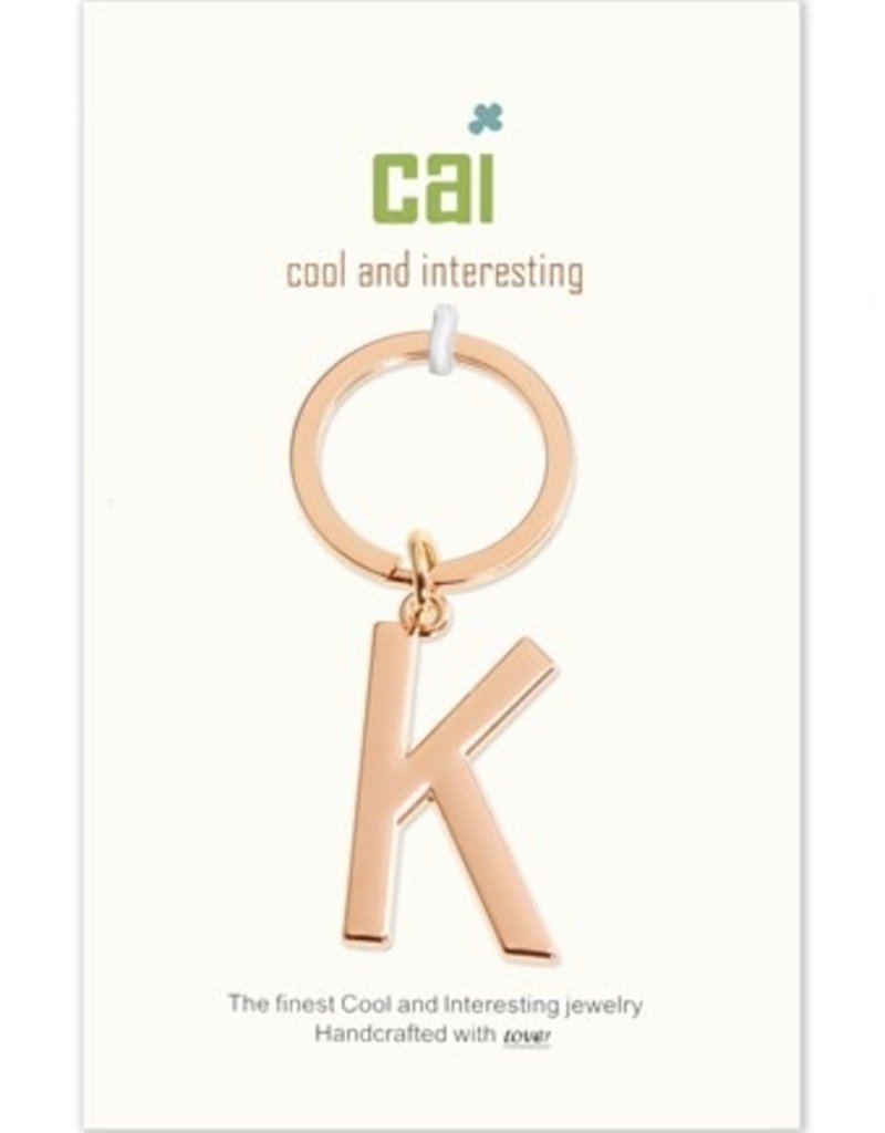 GOLD INITIAL KEYCHAIN