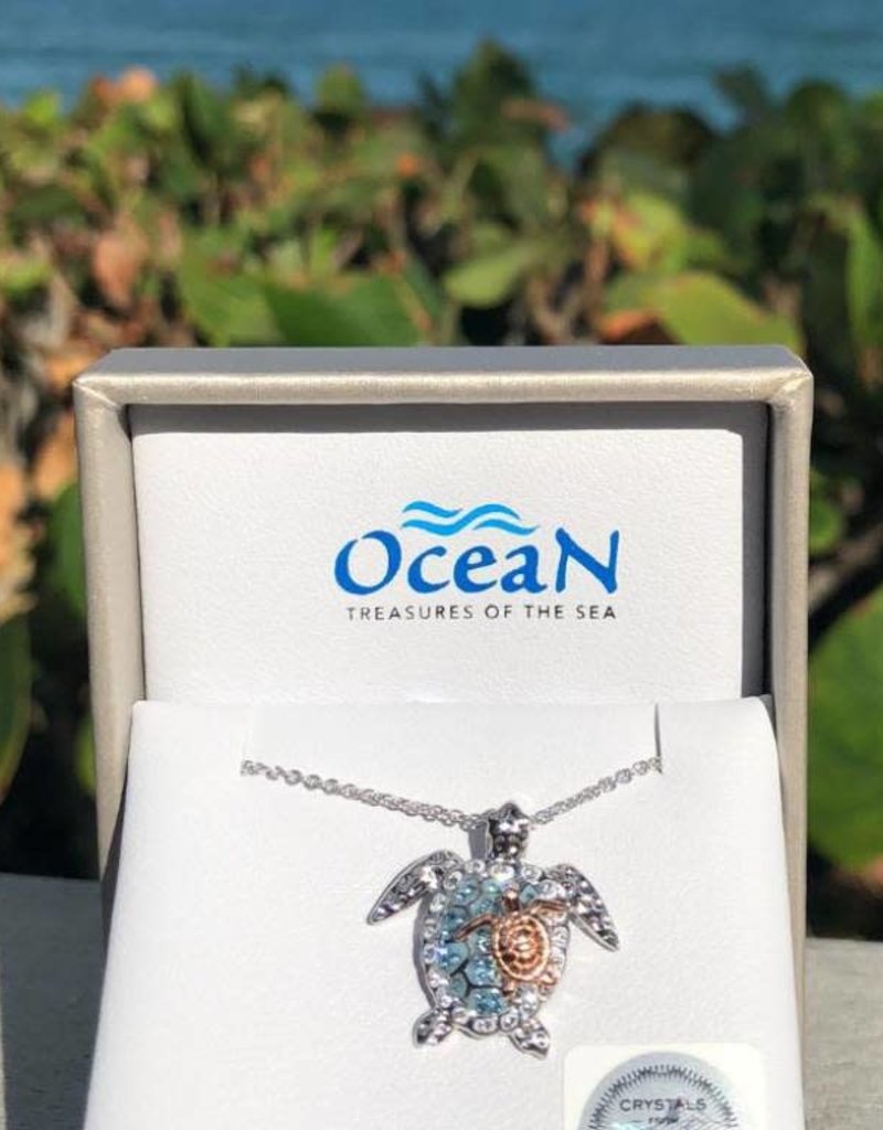 mom and baby turtle necklace