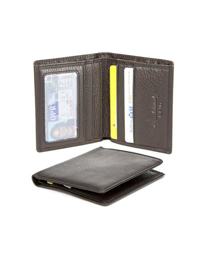 1216B RFID Bi-fold men's Wallet  BLACK