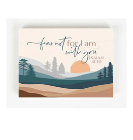 BHB0552 FEAR NOT FOR I AM WITH YOU ISAIAH 41:10 WORD BLOCK - 7.25X5.5