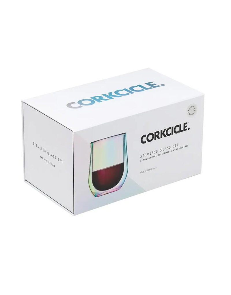 CORKCICLE 7401C GLASS STEMLESS- DOUBLE PACK - CLEAR
