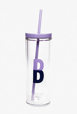 KATE SPADE Initial Tumbler with Straw, Sparks of Joy