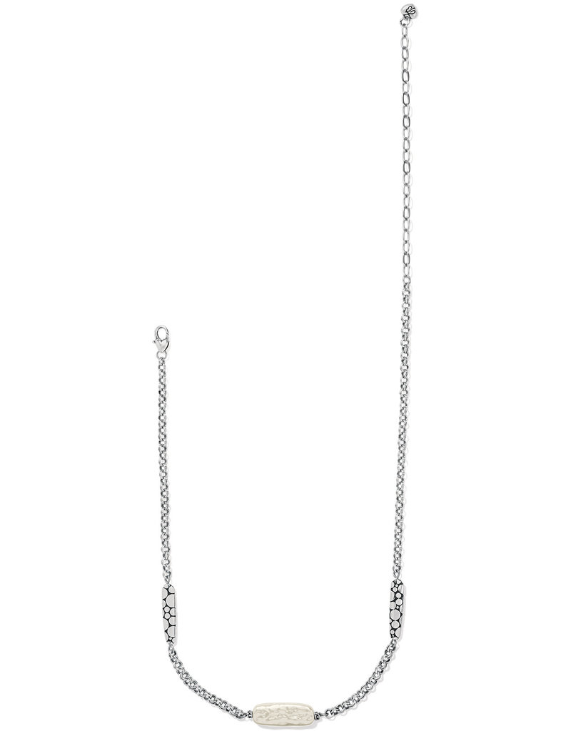 BRIGHTON JM5133 Pebble Pearl Double Link Necklace