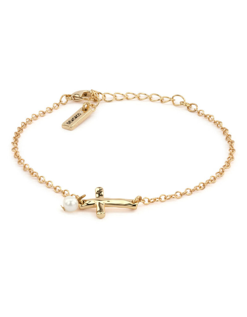DEMDACO Dainty Cross Bracelet - Gold