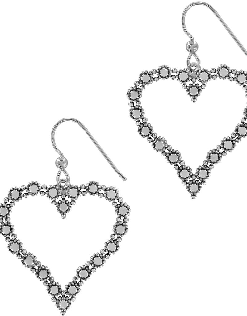 BRIGHTON JA5361 Twinkle Splendor Heart French Wire Earrings