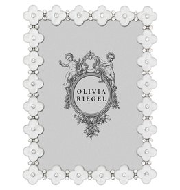 Olivia Riegel RT4875 White Enamel Clover 5“ x 7” Frame