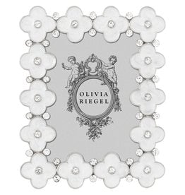 Olivia Riegel RT4873 White Enamel Clover 2.5“ x 3.5” Frame