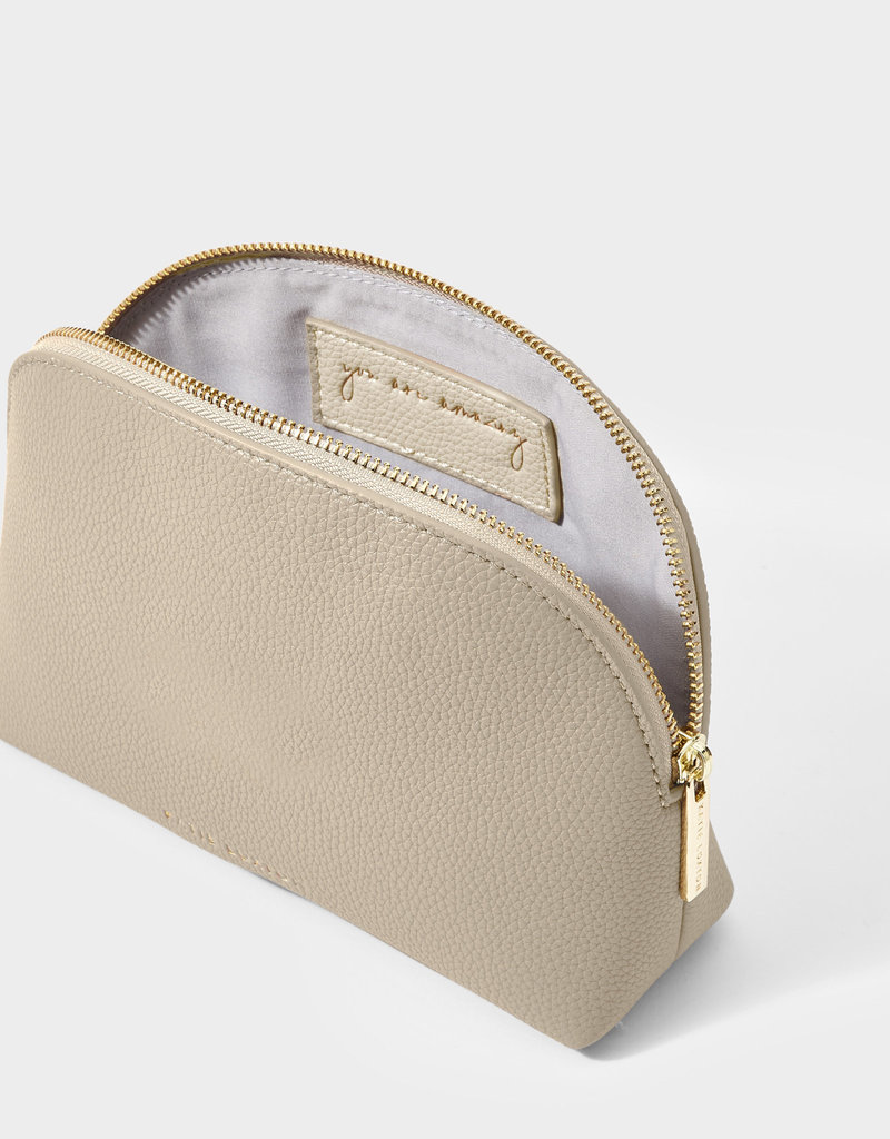 KATIE LOXTON KLB2128 SECRET MESSAGE MAKE UP BAG | TAUPE | YOU ARE AMAZING | 5 3/4" X 8 1/4" X 2 3/4"