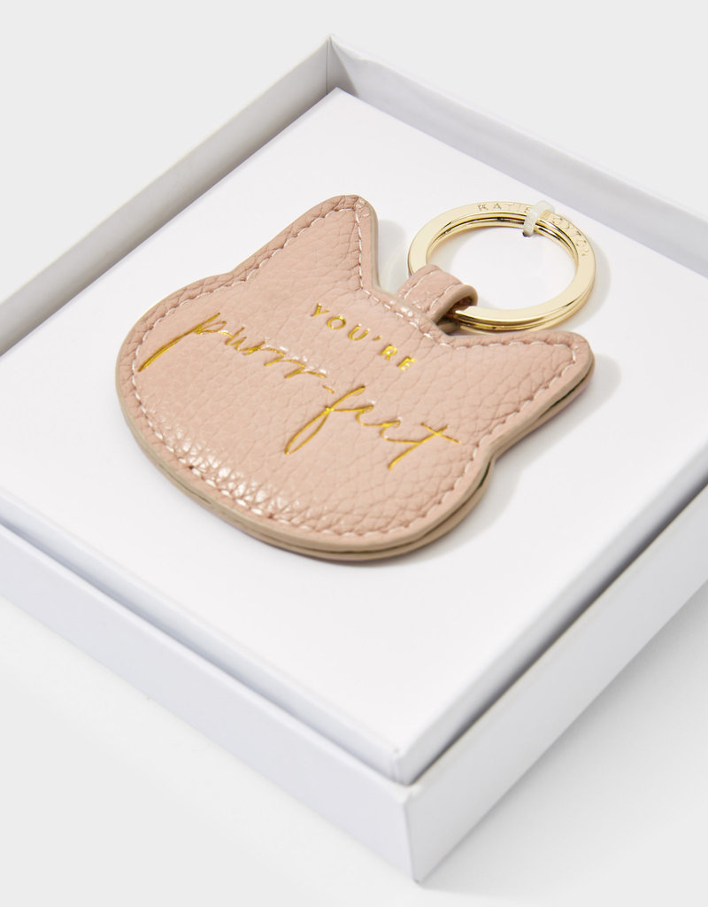 KATIE LOXTON KLB2152 BEAUTIFULLY BOXED KEYRING | YOU''RE PURRR-FECT | PINK | 4 1/2" X 4 1/2" X 1"