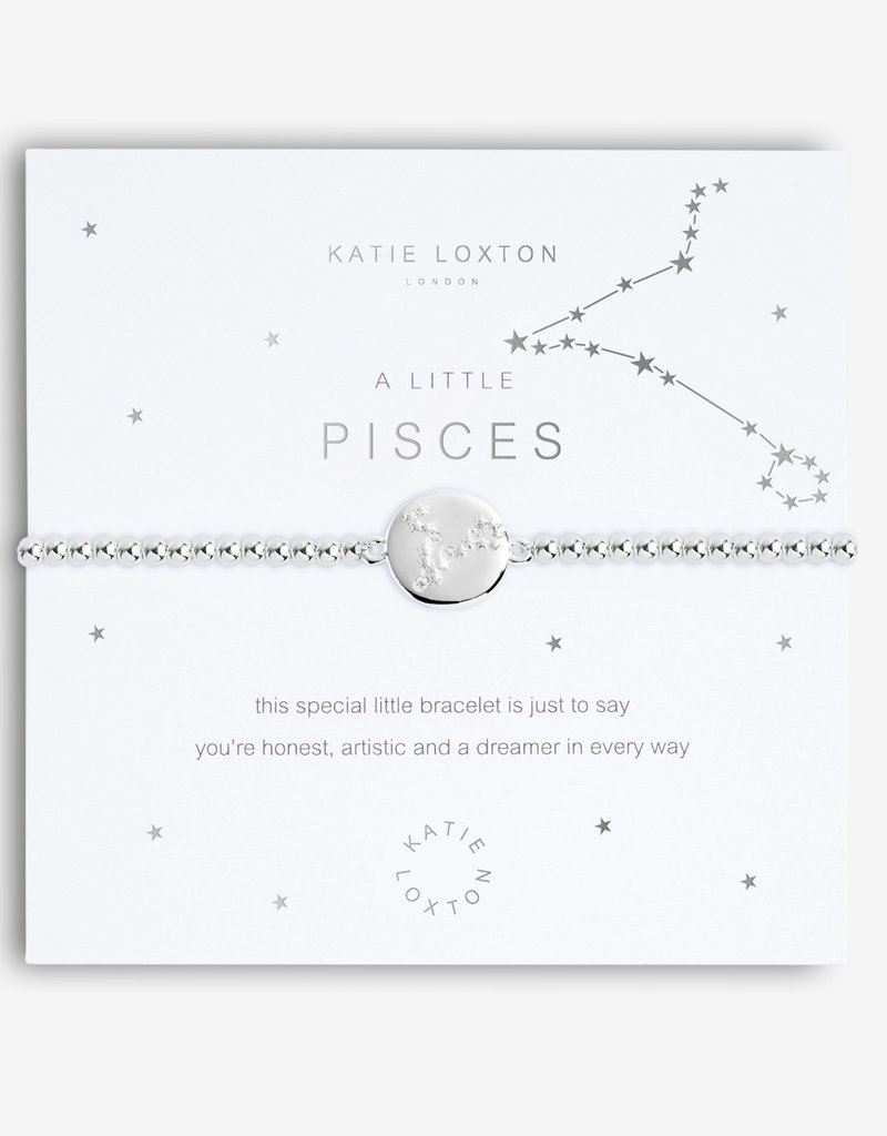 KATIE LOXTON KLJ4999 A LITTLE | PISCES | FEBRUARY 19TH TO MARCH 20TH | SILVER | BRACELET | 6 7/8"