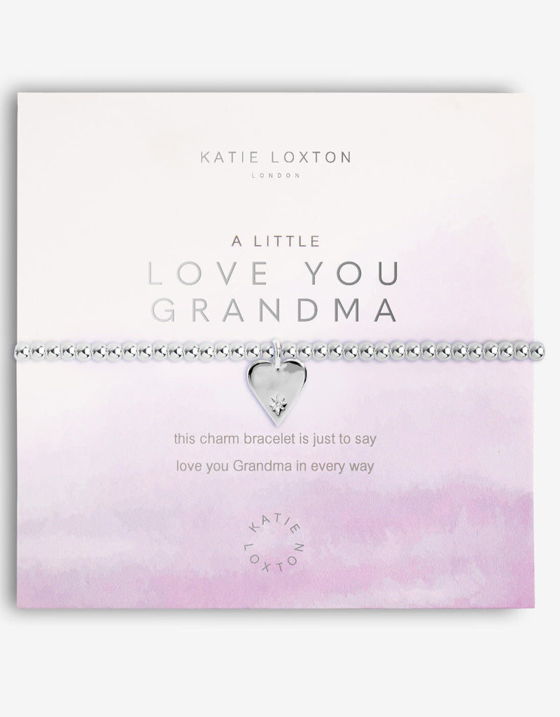 KATIE LOXTON KLJ5053 A LITTLE | LOVE YOU GRANDMA | SILVER | BRACELET | 6 7/8" STRETCH