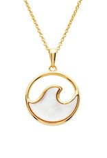 Ocean Jewelry OC300 14k Gold Vermeil Mother of Pearl Ocean Wave Necklace