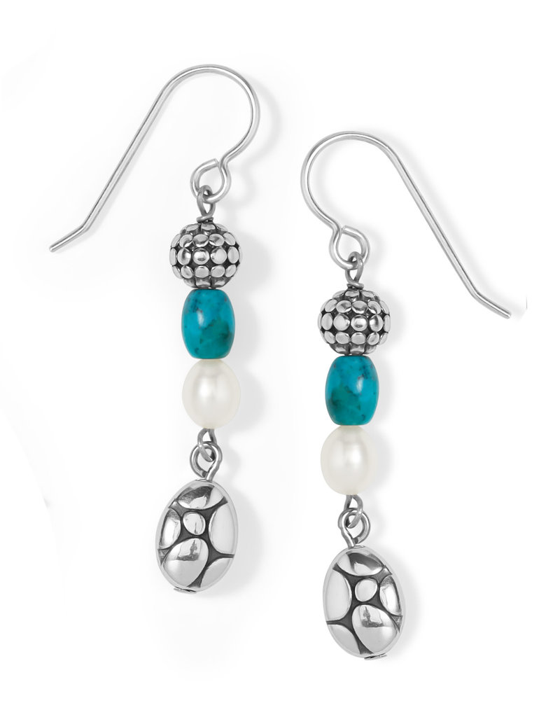 BRIGHTON JA8693 Pebble Turquoise Pearl French Wire Earrings