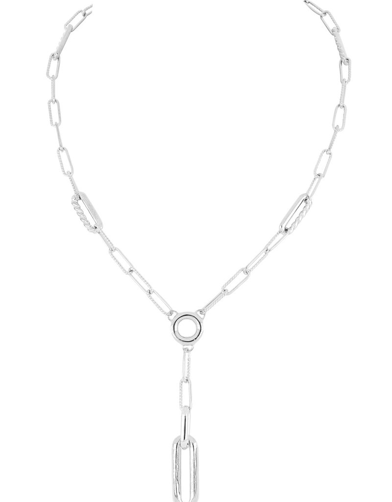 JOHN MEDEIROS N5418-R004 Diamante Circle with Y Link Necklace