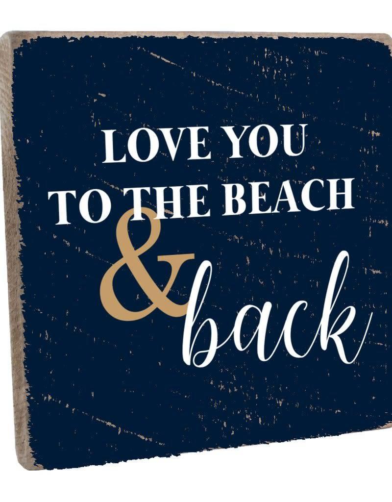 RUSTIC MARLIN Vintage Square 1212 To The Beach + Back - Navy, White,