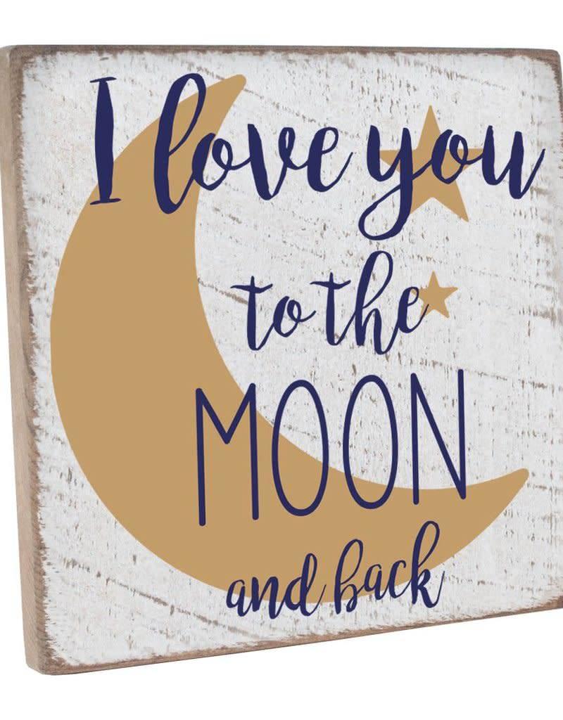 RUSTIC MARLIN Vintage Square 1212 To The Moon + Back - White, Navy,