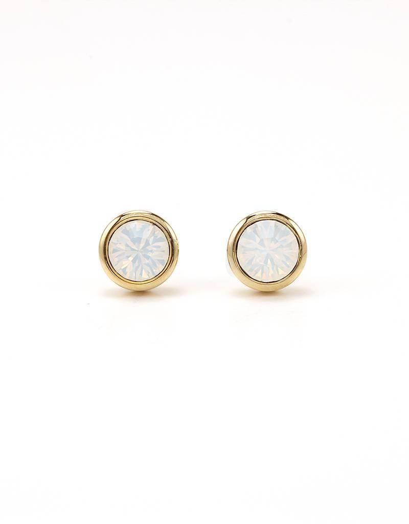 Tempo 1hh13002 Wht Swarovski Stud Earrings White Opal Tempo 1hh13002 Wht Swarovski Stud Earrings White Opal