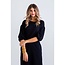 Solid Black BurnOut Midi Pocket Dress