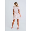 Blush Floral Smocked Ruffle Dress