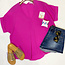Drop Shoulder V Neck Woven Top