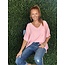 Mauve Solid Vneck Pocket Tee
