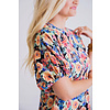 Multi Floral Puff Sleeve Dress