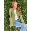 Olive Solid Linen Blazer