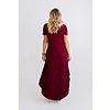 Burgundy Vneck Knit Pocket Dress