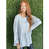 Heather Grey Cotton Baby Doll Top