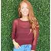 Brick Boat Neck Sweater