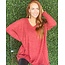 Vneck Sweater Tunic- Marsala